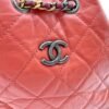 Gabrielle Raspberry Backpack in Calfskin, Gold/Ruthenium/Silver hardware - Image 6