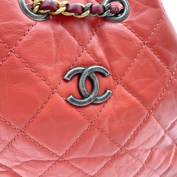 Gabrielle Raspberry Backpack in Calfskin, Gold/Ruthenium/Silver hardware - Image 6