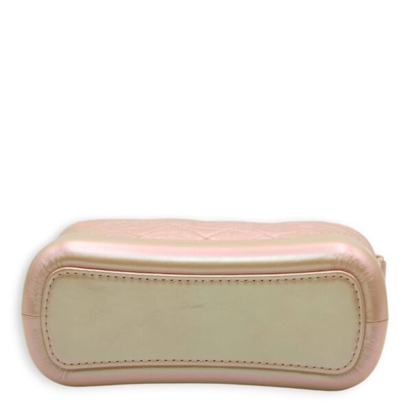 Gabrielle Small Iridescent Pink Shoulder Bag in Calfskin, Gold/Ruthenium/Silver hardware - Image 5