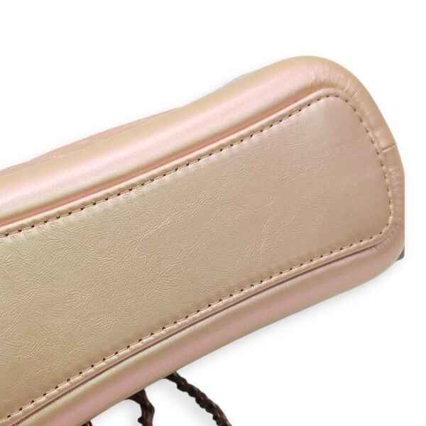 Gabrielle Small Iridescent Pink Shoulder Bag in Calfskin, Gold/Ruthenium/Silver hardware - Image 9