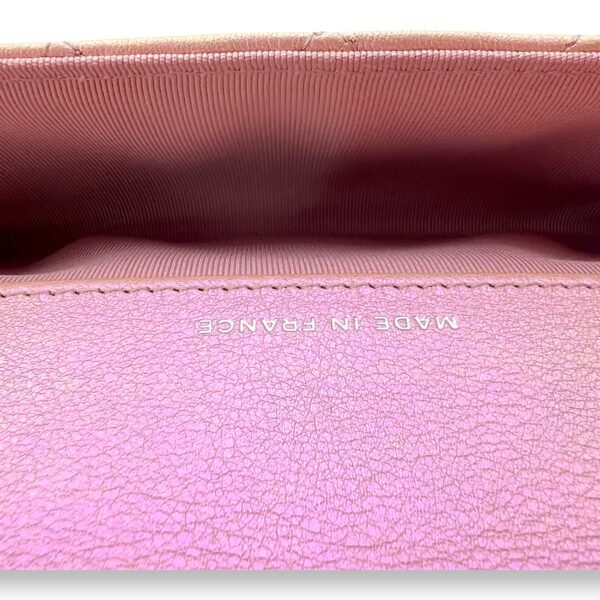 Glasses Crossbody Bag Pink in Calfskin, Silver hardware - Image 10