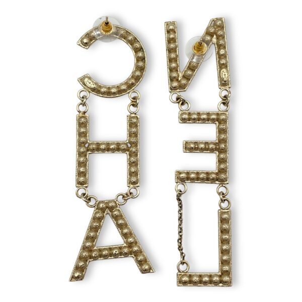 Gold Earrings in Chanel, Light Gold hardware - Image 2
