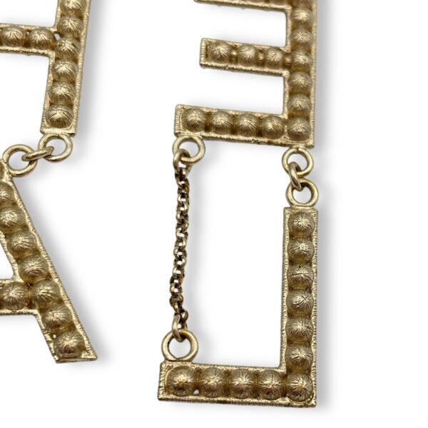 Gold Earrings in Chanel, Light Gold hardware - Image 3