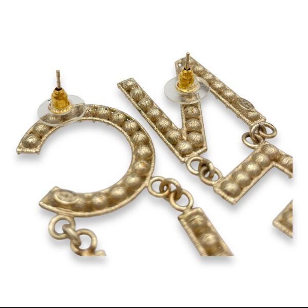 Gold Earrings in Chanel, Light Gold hardware - Image 6