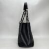 Grand Shopping Black Tote Bag in Caviar Leather, Silver hardware - Image 3