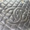 Grand Shopping Black Tote Bag in Caviar Leather, Silver hardware - Image 6