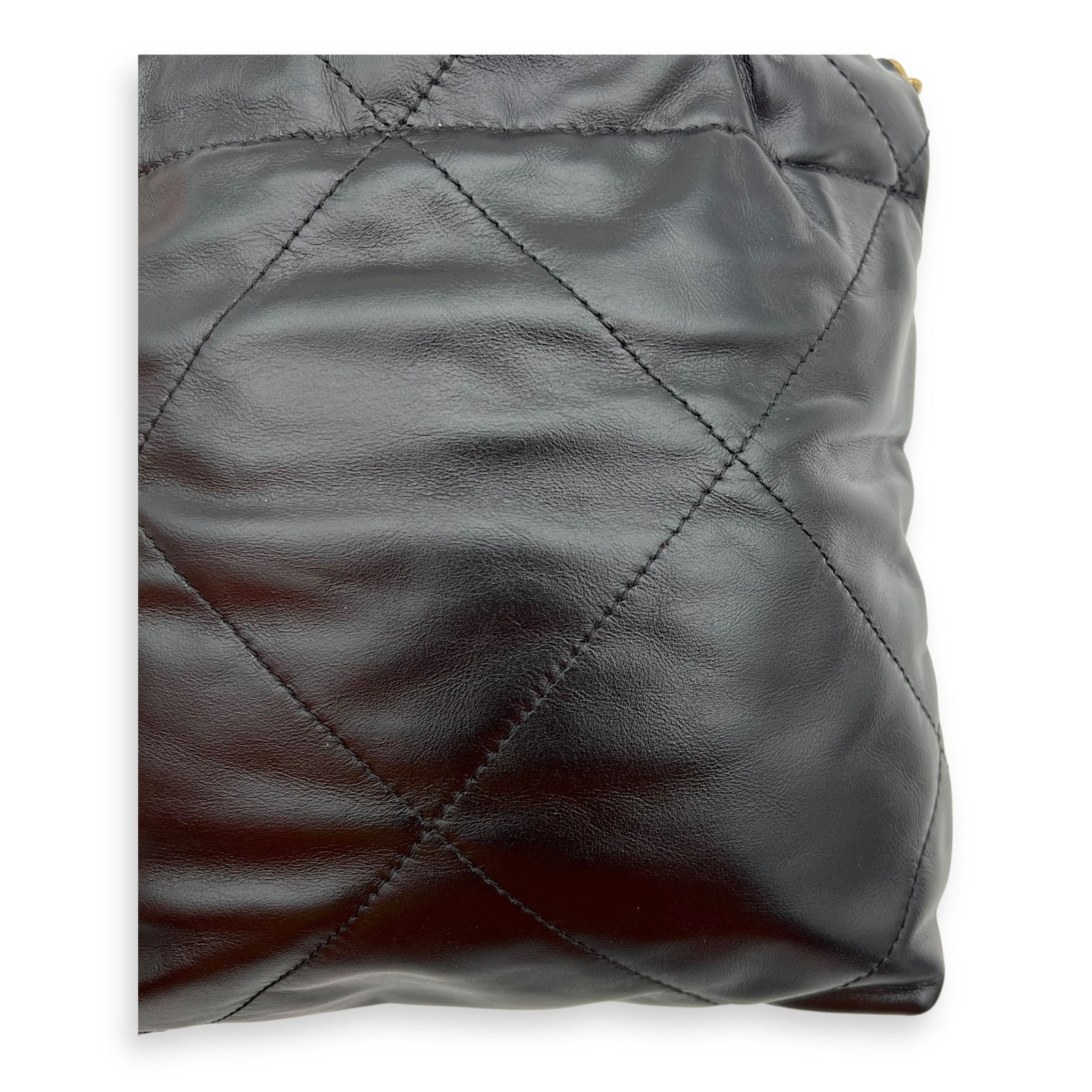 C22 Mini Black Crossbody Bag in Calfskin, Gold hardware - Image 14