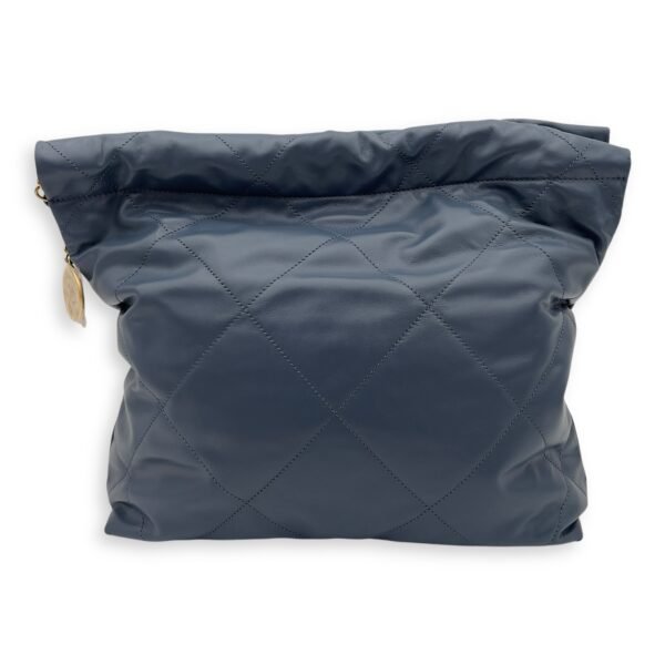 C22 Small Blue Shoulder Bag in Lambskin, Gold hardware - Image 2