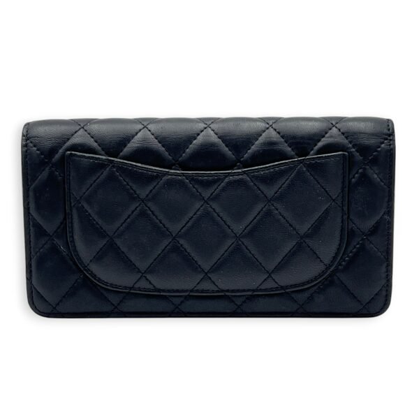 CC Quilted Wallet Black Wallet in Lambskin, Silver hardware - Image 2