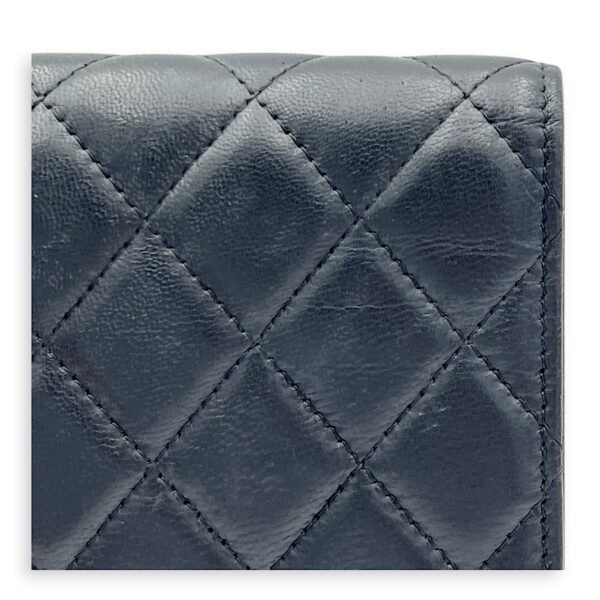 CC Quilted Wallet Black Wallet in Lambskin, Silver hardware - Image 7
