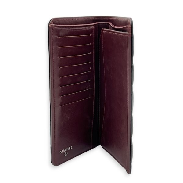 CC Quilted Wallet Black Wallet in Lambskin, Silver hardware - Image 9