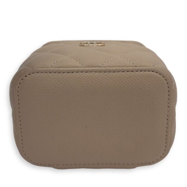 CC Vanity Bag Beige in Caviar Leather, Gold hardware - Image 5