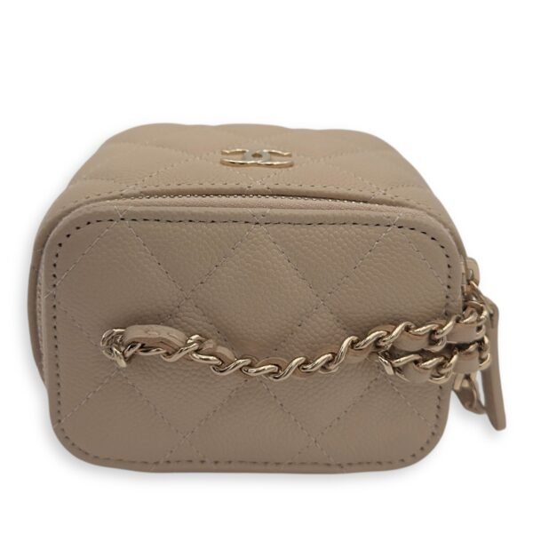 CC Vanity Bag Beige in Caviar Leather, Gold hardware - Image 6