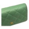 CC Wallet On Chain Green in Lambskin, Gold hardware - Image 15