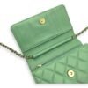 CC Wallet On Chain Green in Lambskin, Gold hardware - Image 22