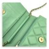 CC Wallet On Chain Green in Lambskin, Gold hardware - Image 24