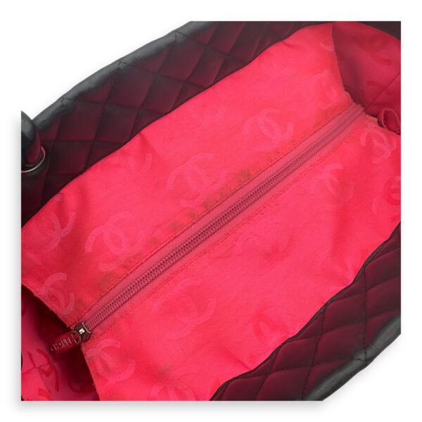 Cambon Tote Bag  Black in Lambskin , Silver Hardware - Image 21
