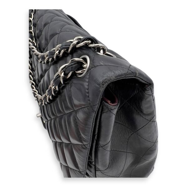 Classic Maxi Black Shoulder Bag in Lambskin, Silver hardware - Image 20