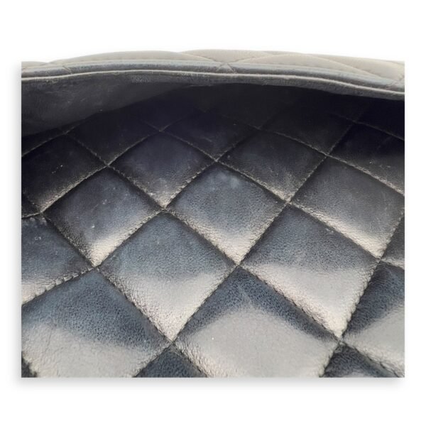 Classic Maxi Black Shoulder Bag in Lambskin, Silver hardware - Image 21