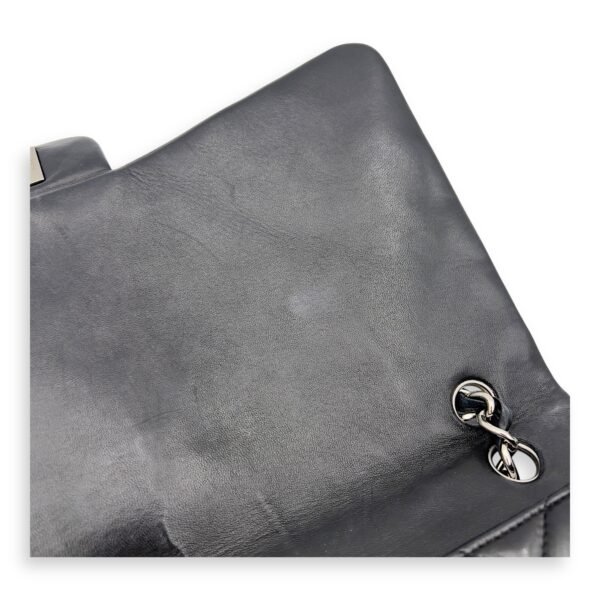 Classic Maxi Black Shoulder Bag in Lambskin, Silver hardware - Image 28