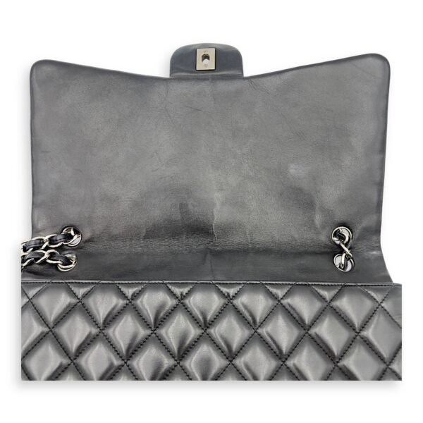 Classic Maxi Black Shoulder Bag in Lambskin, Silver hardware - Image 31
