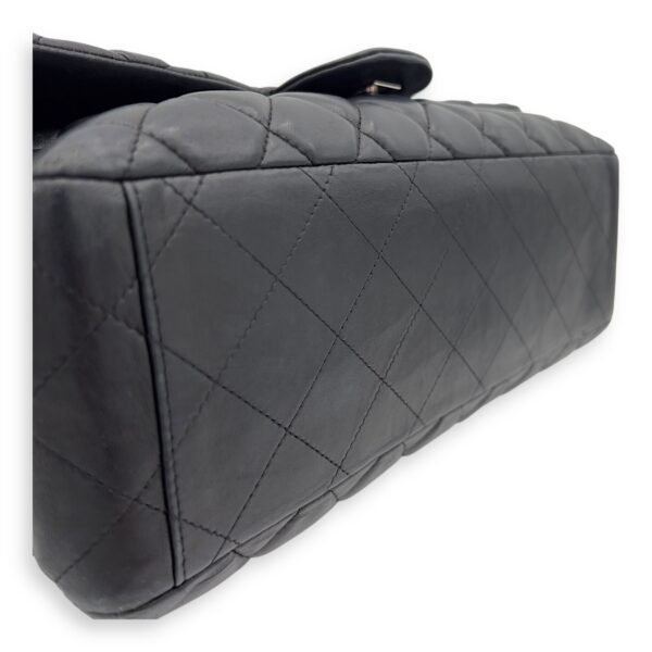 Classic Maxi Black Shoulder Bag in Lambskin, Silver hardware - Image 33