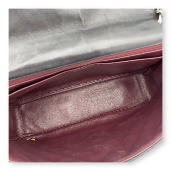 Classic Maxi Black Shoulder Bag in Lambskin, Silver hardware - Image 6