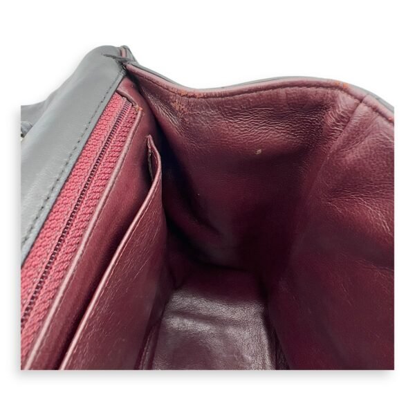 Classic Maxi Black Shoulder Bag in Lambskin, Silver hardware - Image 8