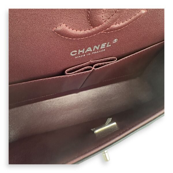 Classic Small Black Shoulder Bag in Lambskin, Silver hardware - Image 6