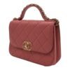 Infinity Pink Top Handle Bag in Goat Leather, Gold hardware - Image 2