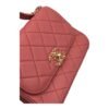 Infinity Pink Top Handle Bag in Goat Leather, Gold hardware - Image 5