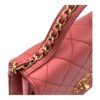 Infinity Pink Top Handle Bag in Goat Leather, Gold hardware - Image 6