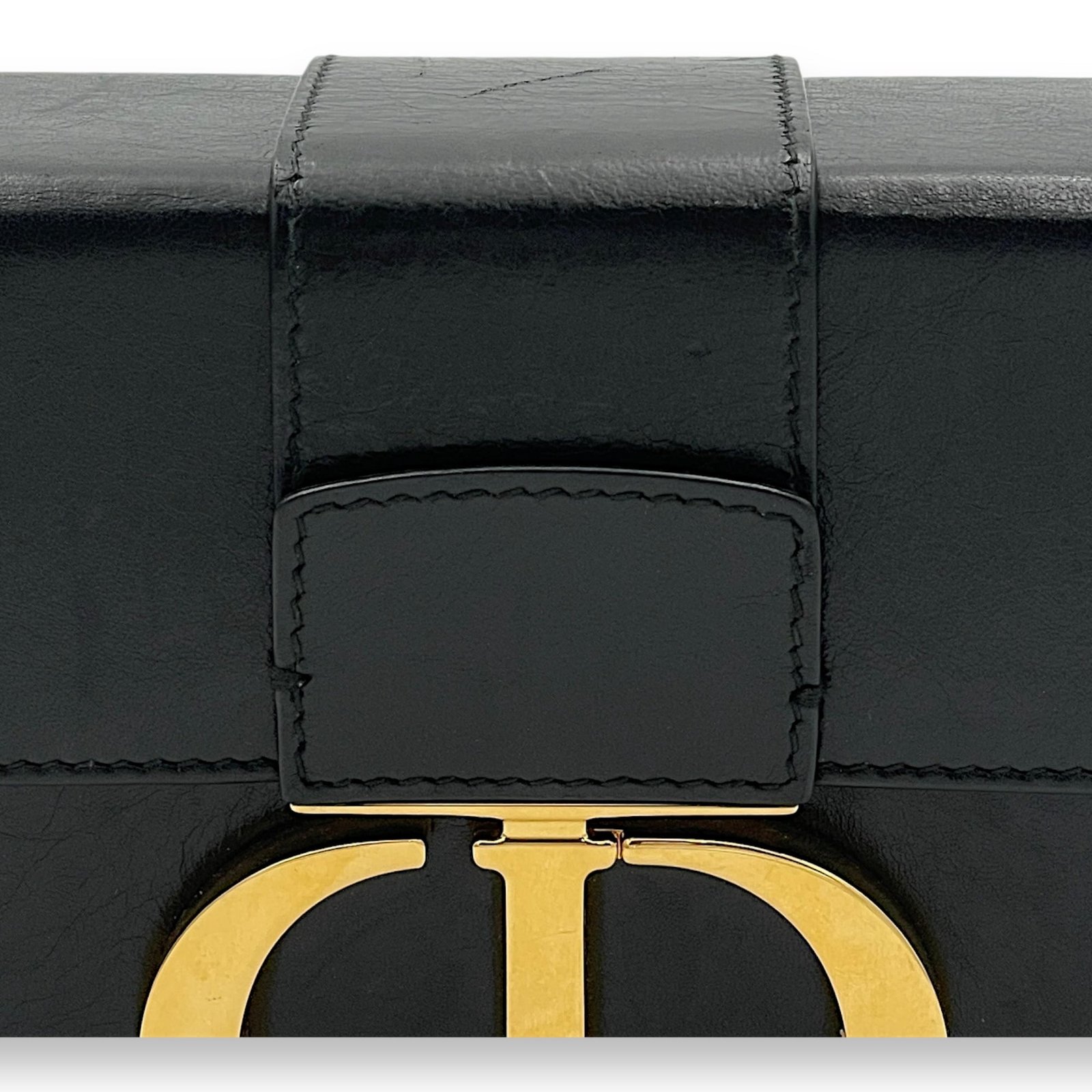 30 Montaigne Box Crossbody bag in Calfskin, Gold Hardware - Image 11