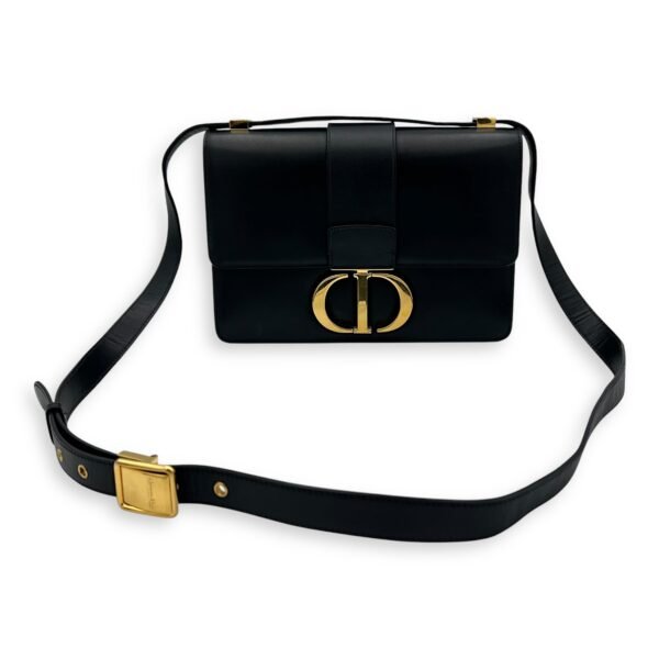 30 Montaigne Crossbody Bag Black in Calfskin, Gold hardware - Image 14