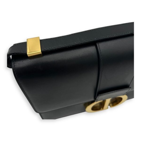 30 Montaigne Crossbody Bag Black in Calfskin, Gold hardware - Image 7