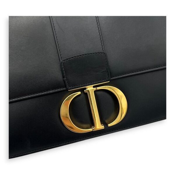 30 Montaigne Crossbody Bag Black in Calfskin, Gold hardware - Image 8