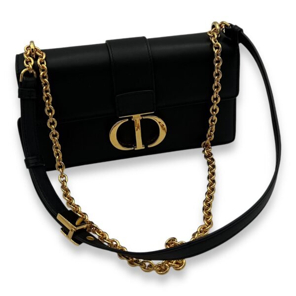 30 Montaigne East West Black Crossbody Bag in Calfskin, Gold hardware - Image 10