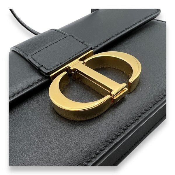 30 Montaigne East West Black Crossbody Bag in Calfskin, Gold hardware - Image 6