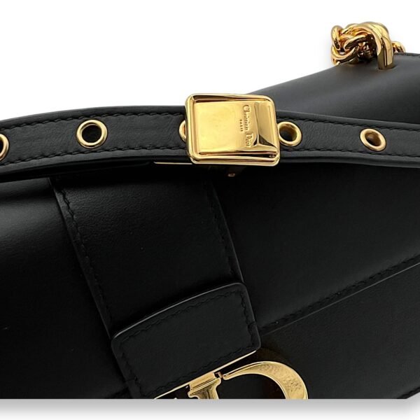 30 Montaigne East West Black Crossbody Bag in Calfskin, Gold hardware - Image 8