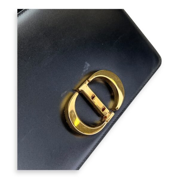 30 Montaigne Medium Black Crossbody Bag in Calfskin, Gold hardware - Image 14