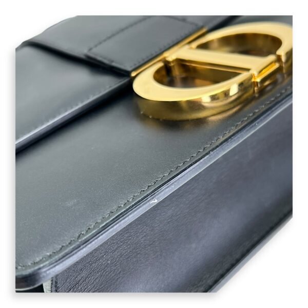 30 Montaigne Medium Black Crossbody Bag in Calfskin, Gold hardware - Image 6