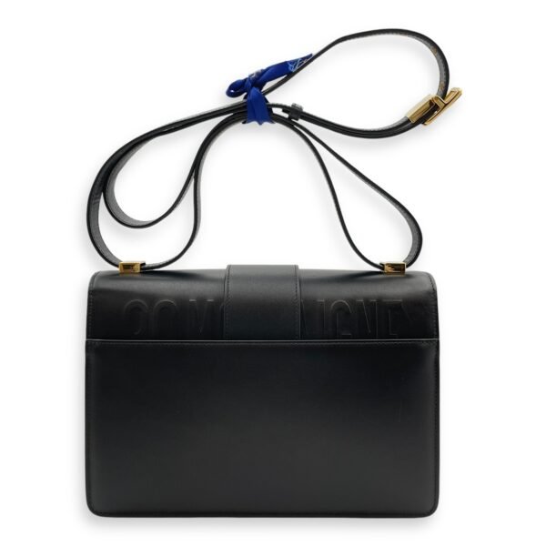30 Montaigne Medium Black Shoulder Bag in Box Calfskin, Gold hardware - Image 3