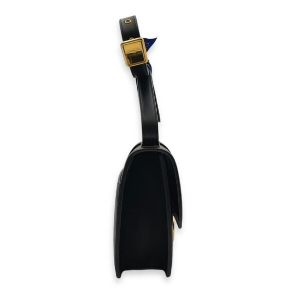 30 Montaigne Medium Black Shoulder Bag in Box Calfskin, Gold hardware - Image 4
