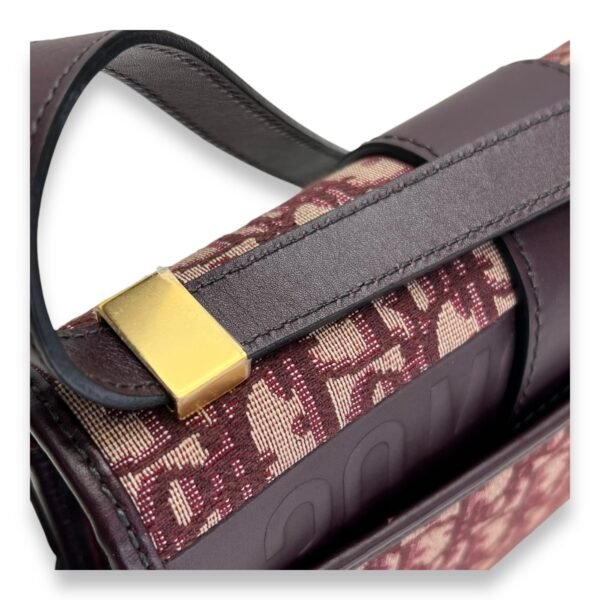 30 Montaigne Medium Red Crossbody Bag in Jacquard, Gold hardware - Image 10