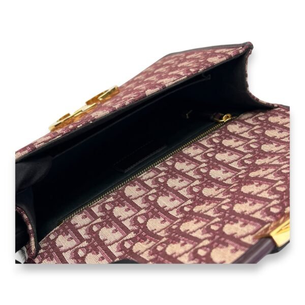 30 Montaigne Medium Red Crossbody Bag in Jacquard, Gold hardware - Image 12
