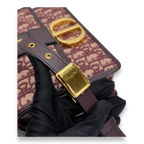 30 Montaigne Medium Red Crossbody Bag in Jacquard, Gold hardware - Image 14