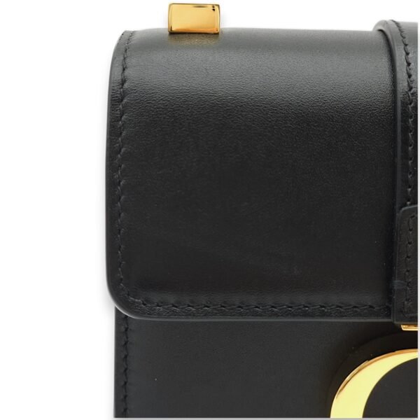 30 Montaigne Micro Black Crossbody Bag in Calfskin, Gold hardware - Image 13