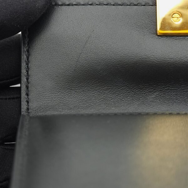 30 Montaigne Micro Black Crossbody Bag in Calfskin, Gold hardware - Image 3