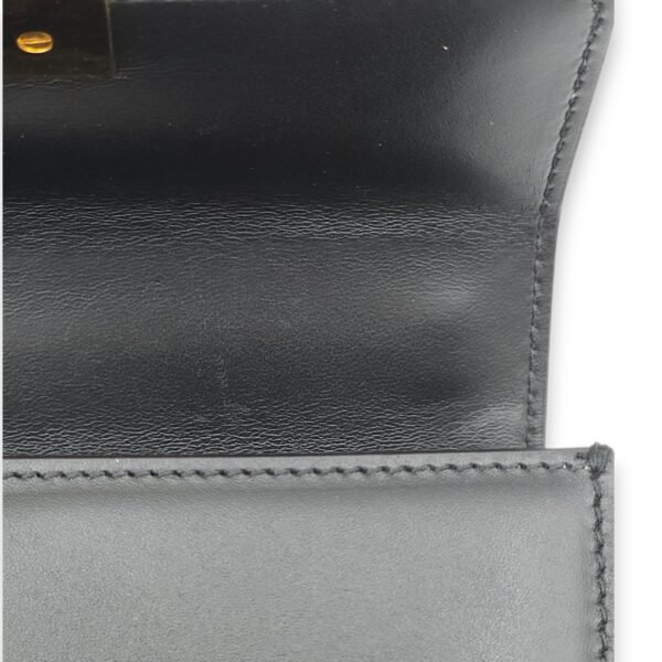 30 Montaigne Micro Black Crossbody Bag in Calfskin, Gold hardware - Image 5