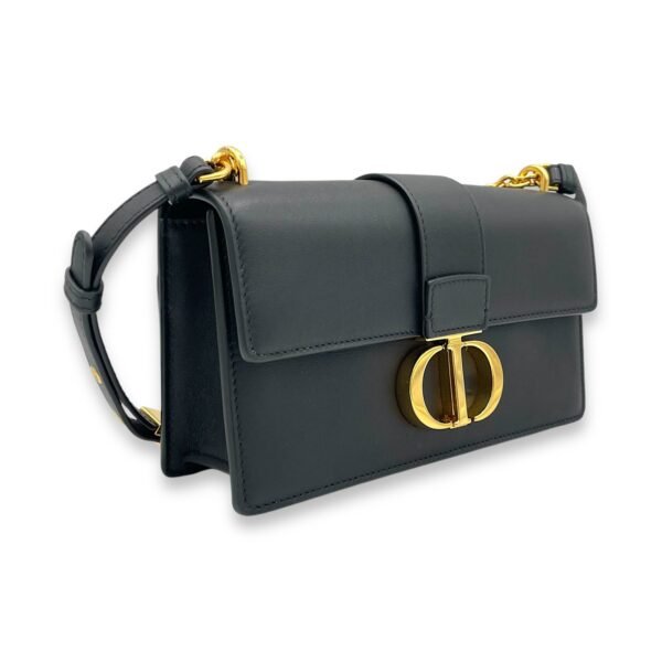 30 Montaigne Shoulder Bag East West Black in Calfskin, Gold hardware - Image 3